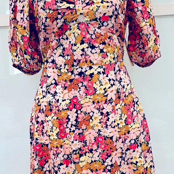 Billabong puff sleeve minidress, size M - Picture 2 of 6